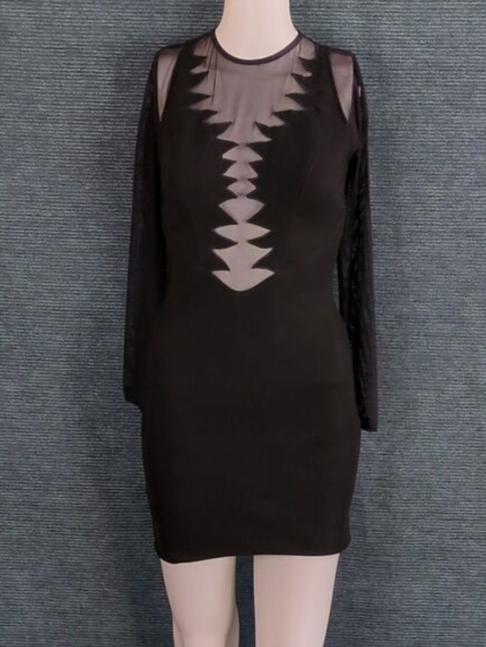 Halloween Party? Black Flame Illusion Mini-Dress
